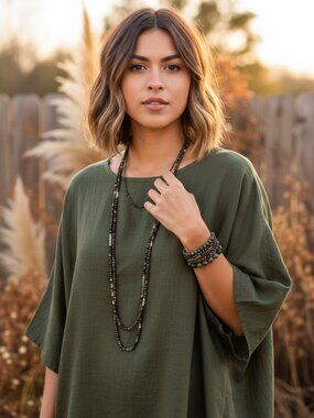 Grounding! Scout Curated Wears Kambaba Jasper Layered Bracelet / Long Necklace
